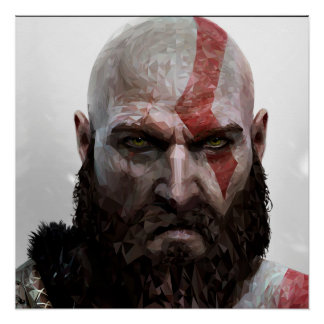 Kratos, Low Poly -, Plakat 50.8cm x 50.8cm Poster