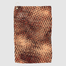 Kratzen mit dicken Kreuzen in Orange mit Schatten Golfhandtuch