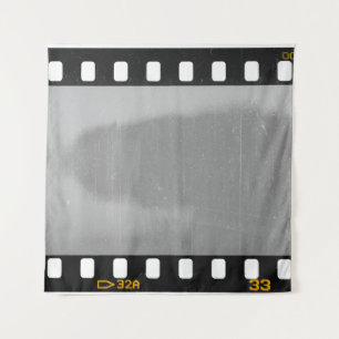 Kratzender Filmstreifen, vintage Platzhalter. Wandteppich