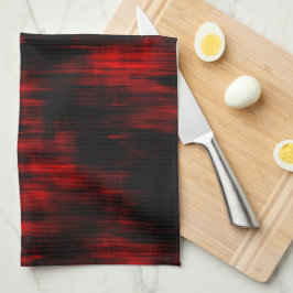 Kratzer-Flecken in hellrot und schwarz Geschirrtuch
