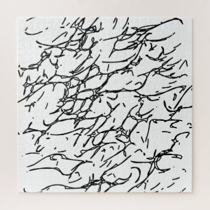 Kratzer in Schwarz und Weiß - 1 Puzzle