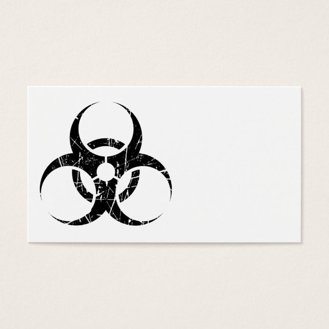 Kratzschwarzes Biogefährdung-Symbol (Vorderseite)