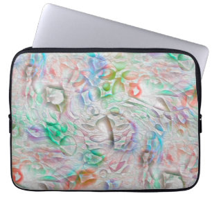 Kratzte Pixel in farbiger Textur über weißlich Laptopschutzhülle