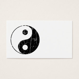 Kratztes Schwarzes Vintage Yin Yang