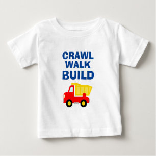 KRAULEN GEHEN BAUEN süßer roter Spielzeug-Muldenki Baby T-shirt
