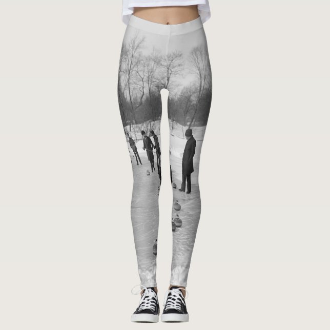 Kräuselnde alte Spitzenschule Leggings (Vorderseite)