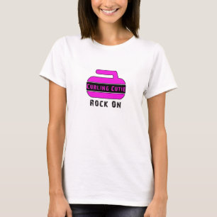 Kräuselnfelsen auf grundlegendem T - Shirt