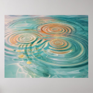 Kräuselungen der Ruhe Abstrakte Wasserharmonie Poster