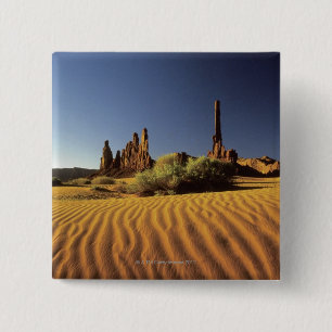 Kräuselungen im Sand, Monument-Tal Stammes- Button