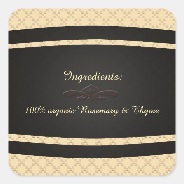 Kraut-u. des Gewürz-U Quadratischer Aufkleber (Vorderseite)