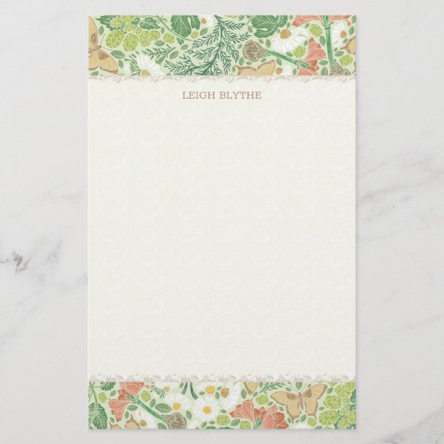 Kräuter, Beeren, Schmetterling Personalisiert Stat Briefpapier (Vorderseite)