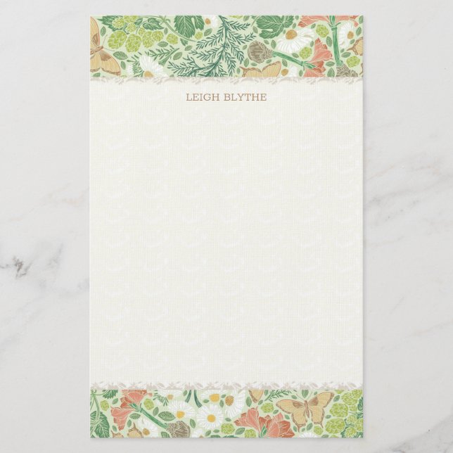 Kräuter, Beeren, Schmetterling Personalisiert Stat Briefpapier (Vorderseite)