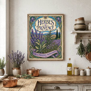 Kräuter der Provence Französische Landküche Poster