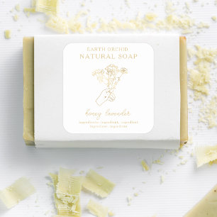 Kräuter + Florale Apotheke Quadratischer Aufkleber
