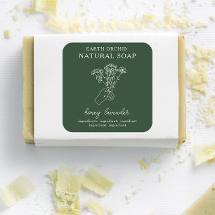 Kräuter + Florale Apotheke Quadratischer Aufkleber