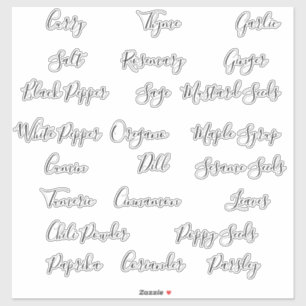 Kräuter Gewürze Pantry Storage Kanister Labels