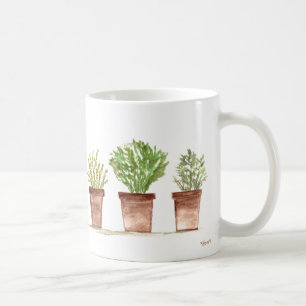 Kräuter Salbei, Rosmarin, Thymian Garten Kaffeetasse