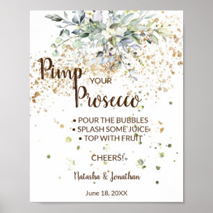 Kräuter-Sign für Brautparty 'Pimp your Prosecco' Poster