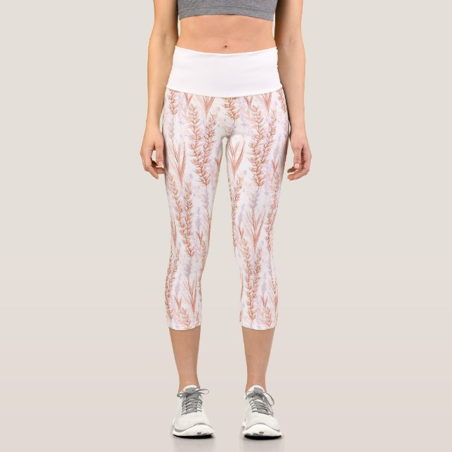 Kräuter und Blume der Steppen Capri Leggings (Vorderseite)