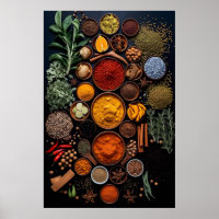 Kräuter und Gewürze Küche Wand Kunst