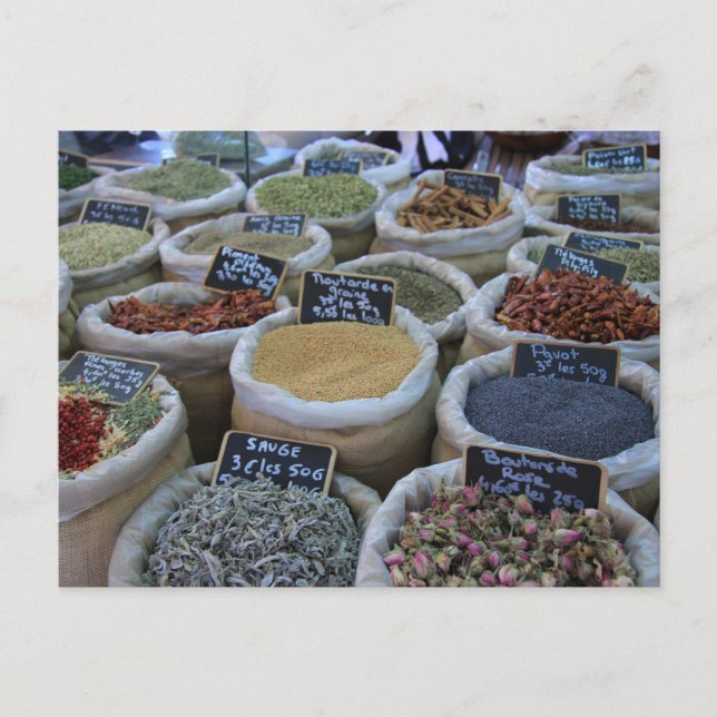Kräuter und Gewürze Postkarte (Vorderseite)