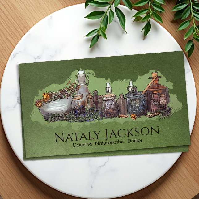 Kräuter und Zeichnend Zinkturen Visitenkarte (Von Creator hochgeladen)