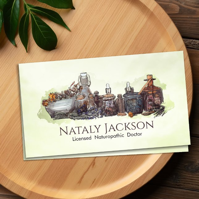 Kräuter und Zeichnend Zinkturen Visitenkarte (Von Creator hochgeladen)