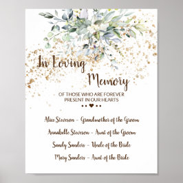 Kräuterblüte und Grüne im Zeichen einer Gedächtnis Poster