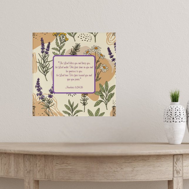 Kräuterblüten segnen individuell anpassbar poster (Von Creator hochgeladen)