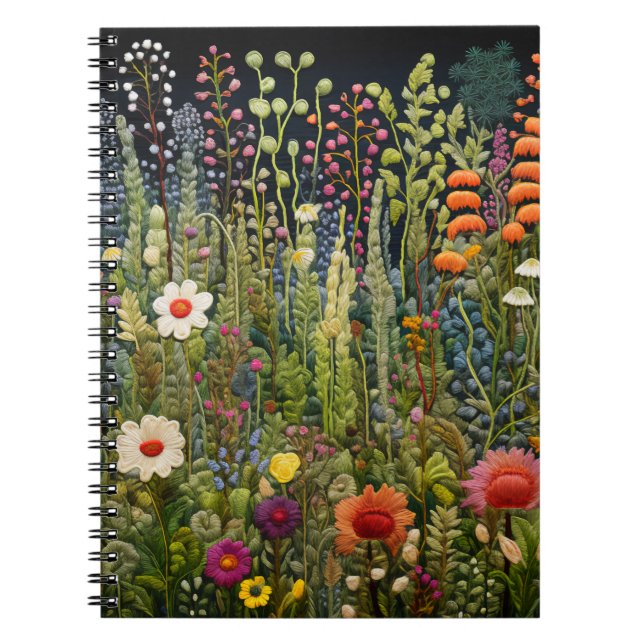 Kräutergarten bestickt Notebook & Journal Notizblock (Vorderseite)