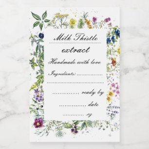 Kräutergarten handgemachte Extrakt Etikett Set