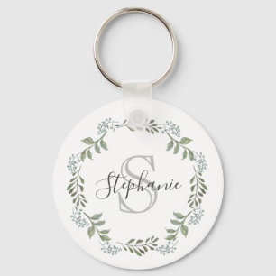 Kräutergesteck Botanischer Kranz Monogramm Schlüss Schlüsselanhänger