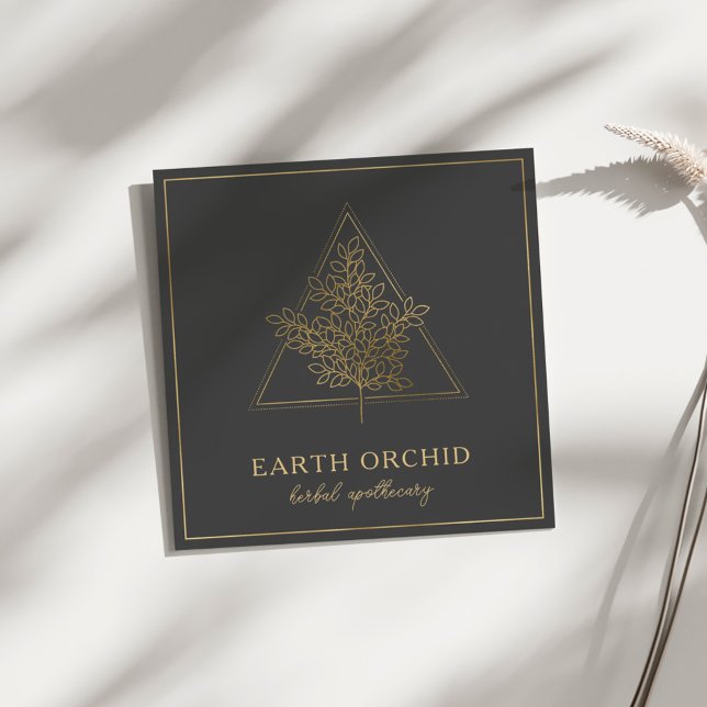 Kräutergold + Apothekargold Quadratische Visitenkarte (Von Creator hochgeladen)