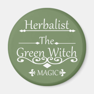 Kräutergrüne Hexenzauberei, Naturmedizin Magnet