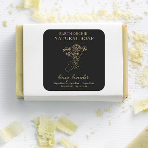 Kräuterhals + Floral-Apotheke-Square-Aufkleber Quadratischer Aufkleber