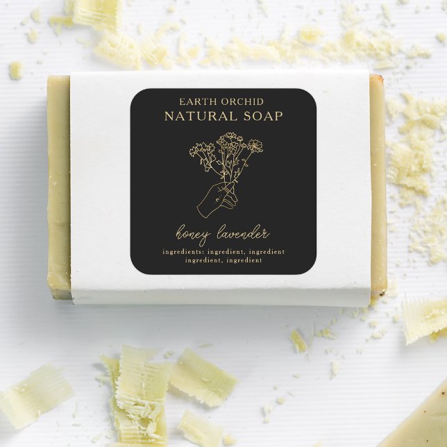 Kräuterhals + Floral-Apotheke-Square-Aufkleber Quadratischer Aufkleber (Von Creator hochgeladen)