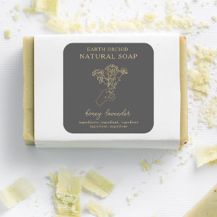 Kräuterhals + Floral-Apotheke-Square-Aufkleber Quadratischer Aufkleber