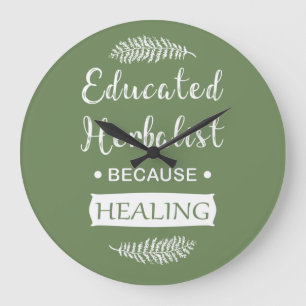 Kräuterkunde Große Wanduhr