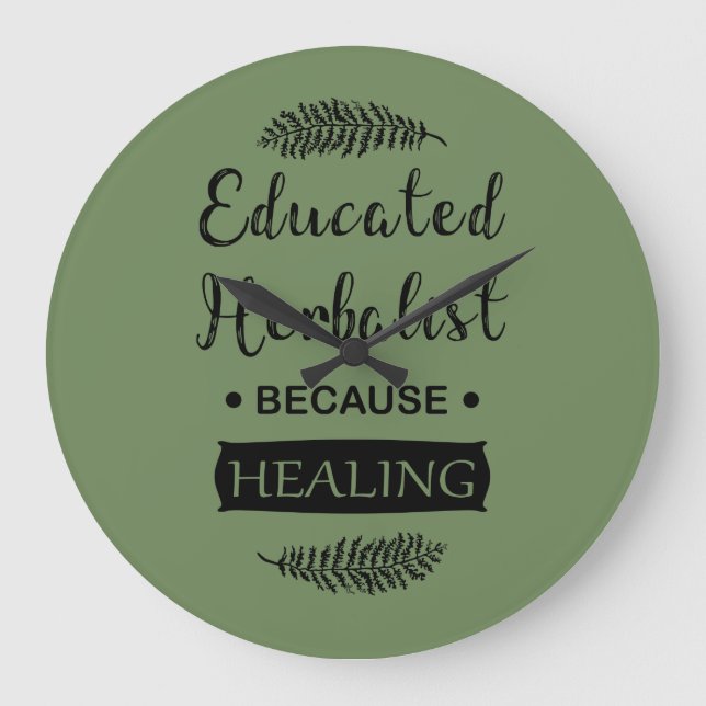 Kräuterkunde Große Wanduhr (Vorderseite)