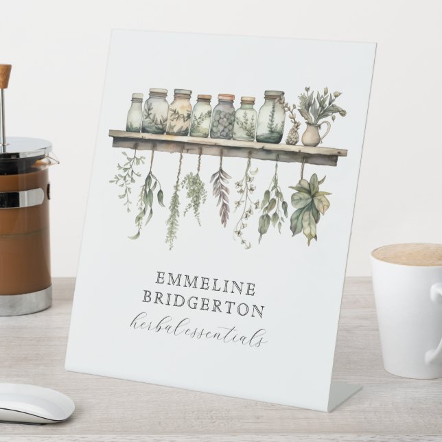 Kräuterkundler-Geschäft Sockelschild (In Situ)