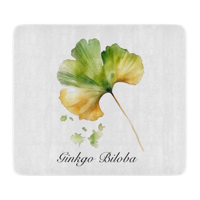 Kräuterleben: Ginkgo Biloba anpassbar Schneidebrett (Vorderseite)