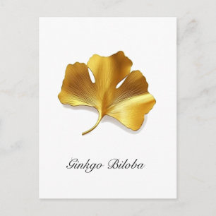 Kräuterleben, Golden Ginkgo Biloba individuell anp Postkarte