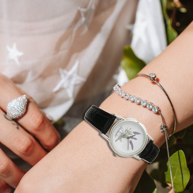 Kräuterleben: Lavendel, anpassbar Armbanduhr (Von Creator hochgeladen)