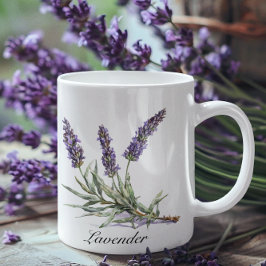 Kräuterleben: Lavendel, anpassbar Zweifarbige Tasse
