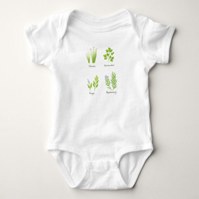 Kräuterlecker Baby Strampler (Vorderseite)