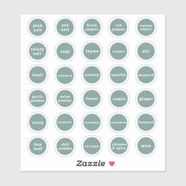 Kräutermarken Aufkleber (Blatt)