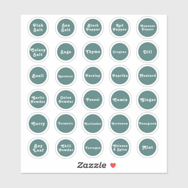 Kräutermarken Aufkleber (Blatt)