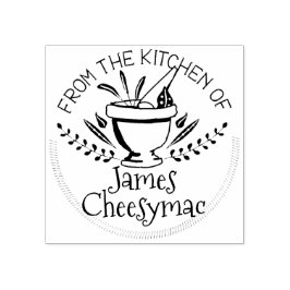 Kräutern aus Mortarpestle aus der Küche Gummistempel