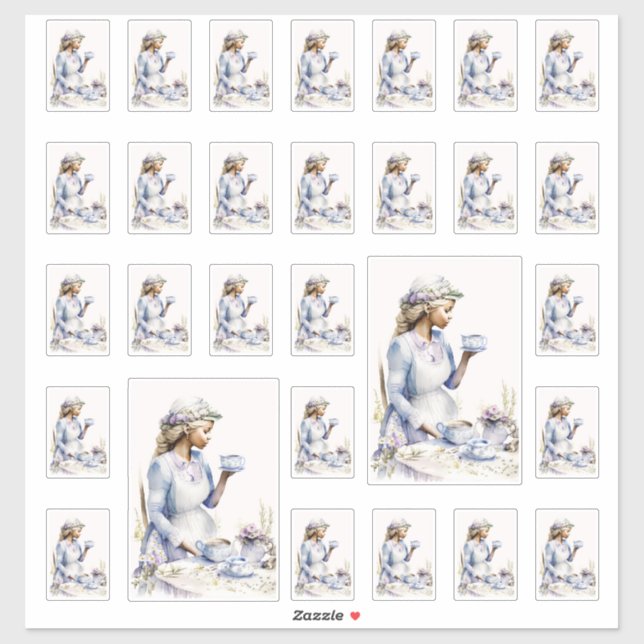 Kräuterpflanze 2 aufkleber (Blatt)