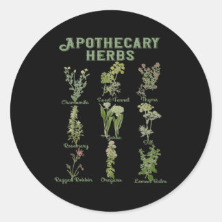 Kräuterpflanze Botanische Pflanze Kernbrennstoff Runder Aufkleber